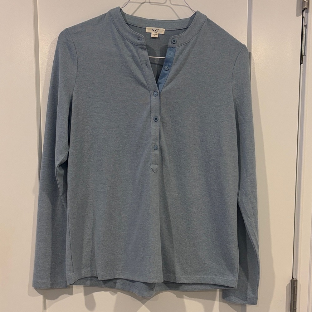 Nic+Zoe Womens Cozy Long Sleeve Henley Large - Picture 2 of 7